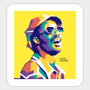 Stevie wonder WPAP Limit color Sticker